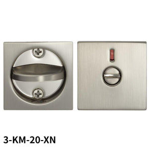 カワジュン KAWAJUN 鎌錠 KM-20 表示錠 クローム サテンニッケル パールブラック 3-KM-20-XC 3-KM-20-GQ 3-KM-20-XN 安全でスタイリッシュな引戸用錠セット