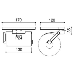 KAWAJUN ペーパーホルダー SC-283 SC-283-SC クローム+ヘアライン+ホワイト
