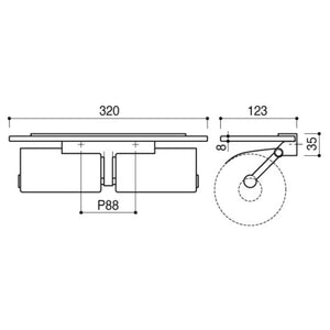 ガラス棚付ダブルペーパーホルダー SC-27M 静音 おしゃれ 高級感 トイレ ペーパーホルダー 紙巻き機 アパート マンション 戸建て 一軒家 賃貸 新築 新居 リフォーム カワジュン 河淳