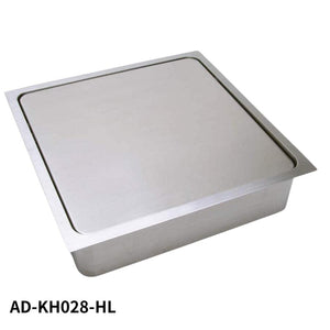 スガツネ(LAMP) 210037894 AD-KH028-HL/ステンレス鋼製 ダンパー付屑入投入口 角型 AD-KH028-HL