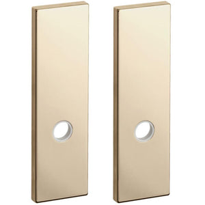 KAWAJUN レバーハンドル用Kプレート空錠 本金メッキ