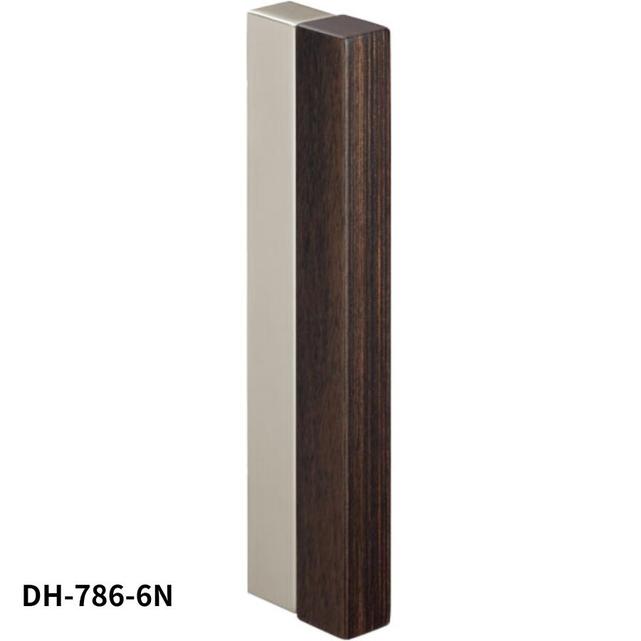 KAWAJUN DH-786-6N 引戸ハンドル DH-786 サテンニッケル+ダークブラウン