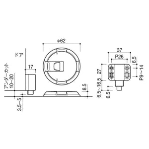 KAWAJUN ドアキャッチャー AC-774 AC-774-XC クローム