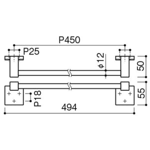 KAWAJUN SC-041-XC タオルレール