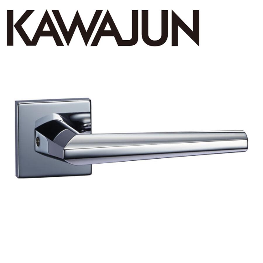 KAWAJUN レバーハンドルC1 C1T-C クローム  KAWAJUN 空錠 表示錠ドアノブレバー交換修理はDIYで簡単。握り玉からドアレバーに取替えて楽に開閉。トイレ用の錠付きドアグリップやかっこいいシンプルでモダンな取っ手に取り替え