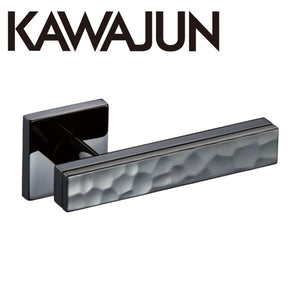 KAWAJUN レバーハンドルGG GGL-8QGQ ミラーブラック+パールブラック(前部)  KAWAJUN 空錠 表示錠ドアノブレバー交換修理はDIYで簡単。握り玉からドアレバーに取替えて楽に開閉。トイレ用の錠付きドアグリップやかっこいいシンプルでモダンな取っ手に取り替え