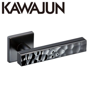 KAWAJUN レバーハンドルGG GGL-GQ8Q パールブラック+ミラーブラック(前部)  KAWAJUN 空錠 表示錠ドアノブレバー交換修理はDIYで簡単。握り玉からドアレバーに取替えて楽に開閉。トイレ用の錠付きドアグリップやかっこいいシンプルでモダンな取っ手に取り替え