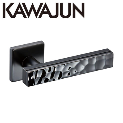 KAWAJUN レバーハンドルGG GGL-GQ8Q パールブラック+ミラーブラック(前部)  KAWAJUN 空錠 表示錠ドアノブレバー交換修理はDIYで簡単。握り玉からドアレバーに取替えて楽に開閉。トイレ用の錠付きドアグリップやかっこいいシンプルでモダンな取っ手に取り替え