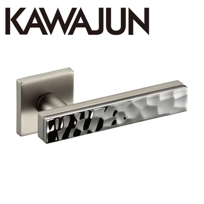 KAWAJUN レバーハンドルGG GGL-MQD ショットニッケル+ミラーニッケル(前部)  KAWAJUN 空錠 表示錠ドアノブレバー交換修理はDIYで簡単。握り玉からドアレバーに取替えて楽に開閉。トイレ用の錠付きドアグリップやかっこいいシンプルでモダンな取っ手に取り替え