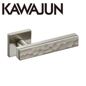 KAWAJUN レバーハンドルGG GGL-NMQ サテンニッケル+ショットニッケル(前部) KAWAJUN 空錠 表示錠ドアノブレバー交換修理はDIYで簡単。握り玉からドアレバーに取替えて楽に開閉。トイレ用の錠付きドアグリップやかっこいいシンプルでモダンな取っ手に取り替え