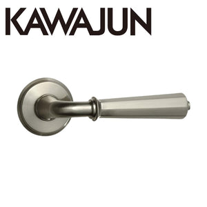 KAWAJUN レバーハンドルK5 K5L-N サテンニッケル KAWAJUN 空錠 表示錠ドアノブレバー交換修理はDIYで簡単。握り玉からドアレバーに取替えて楽に開閉。トイレ用の錠付きドアグリップやかっこいいシンプルでモダンな取っ手に取り替え