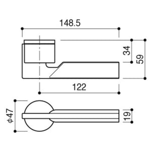 KAWAJUN レバーハンドルM3 M3L-4Q3 ダークアンバー+ダークブラウン